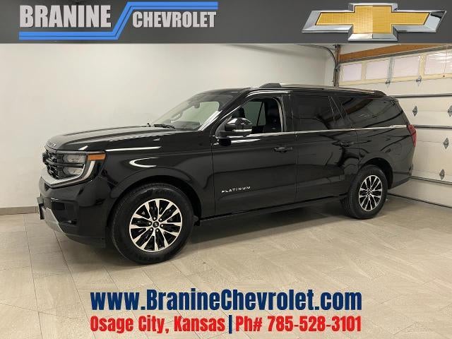 2025 Ford Expedition Max Platinum in Black — front three-quarter view