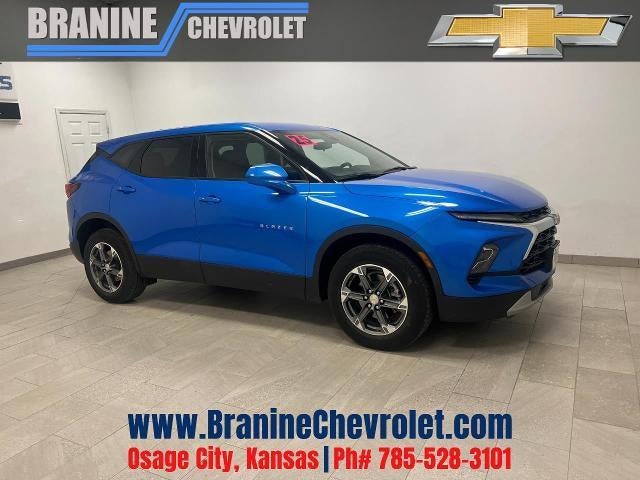 2025 Chevrolet Blazer 2LT in Riptide Blue Metallic — front three-quarter view