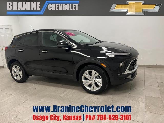 2025 Buick Encore GX Preferred in Ebony Twilight Metallic — front three-quarter view