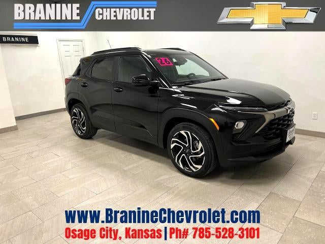 2026 Chevrolet Trailblazer RS in Mosaic Black Metallic — front three-quarter view