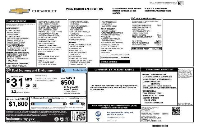 2026 Chevrolet Trailblazer — detail view